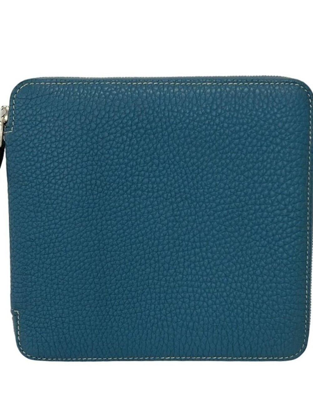 HERMES saxe blue Taurillon Clemence Square G Accessory Case - Picture 1 of 7